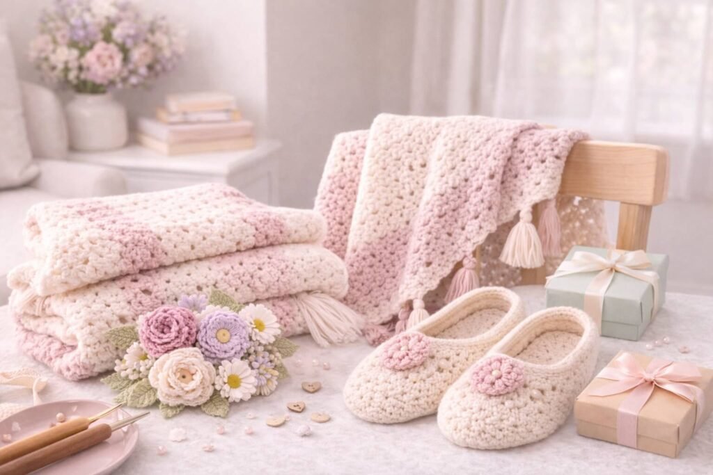Beautiful handmade crochet gifts perfect for mom