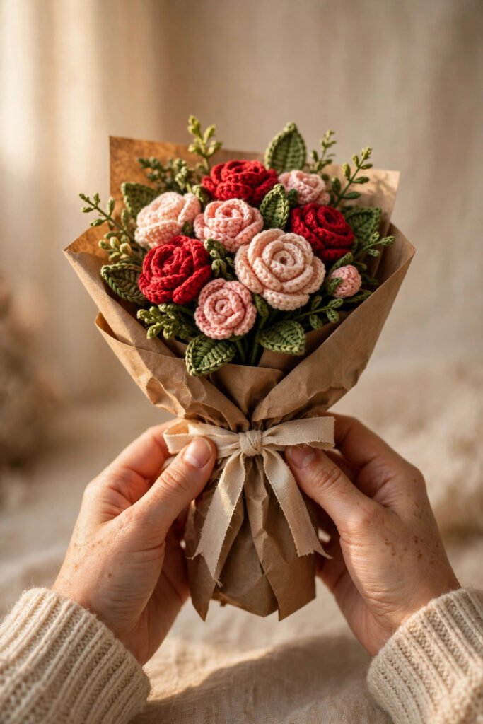 Crochet flower bouquet gifts